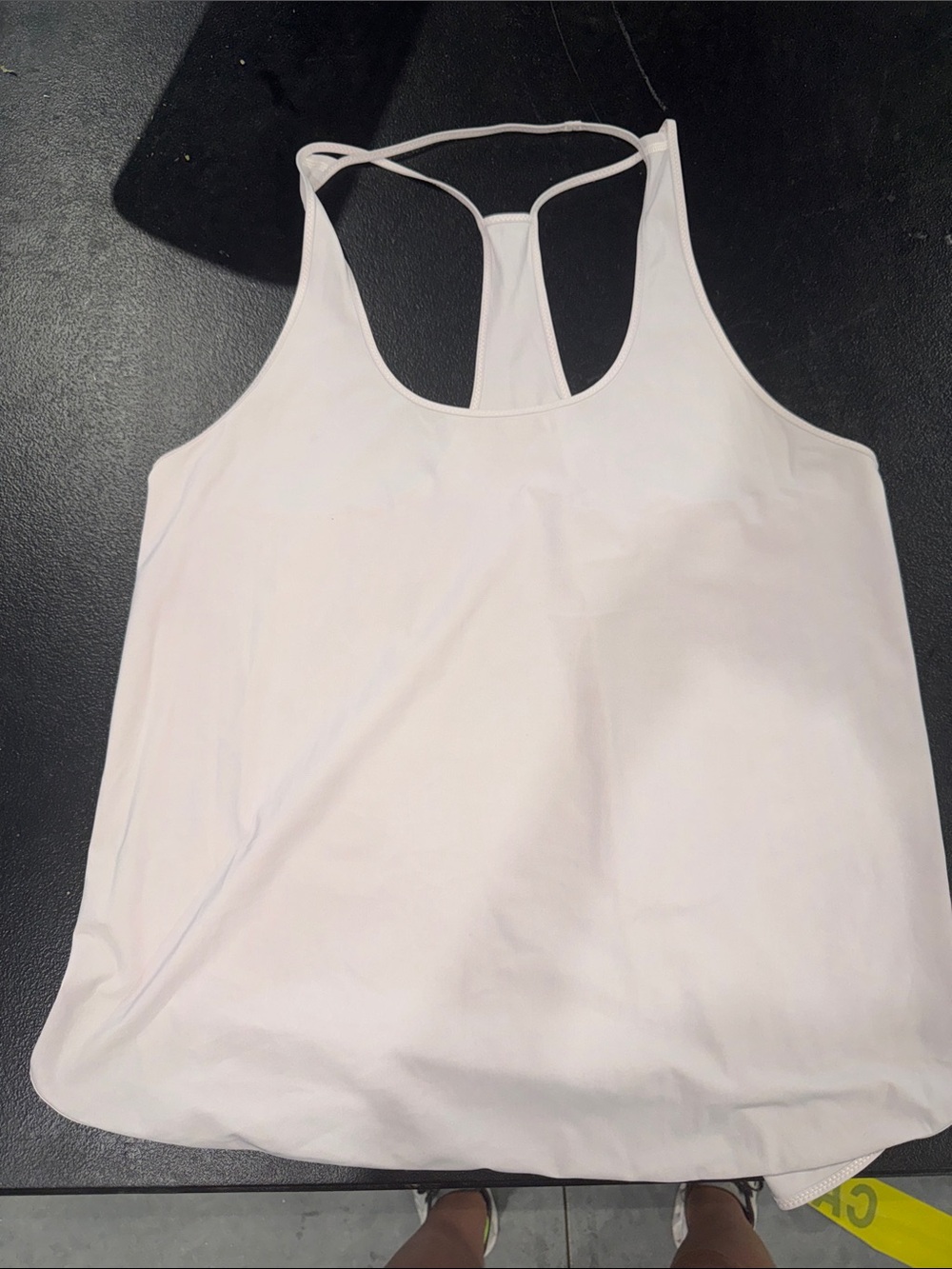 lululemon athletica White/ light pink Racerback Tank